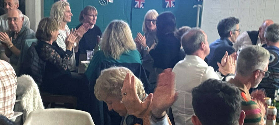 Members of East Bergholt Tennis Club at the clubs quiz night.