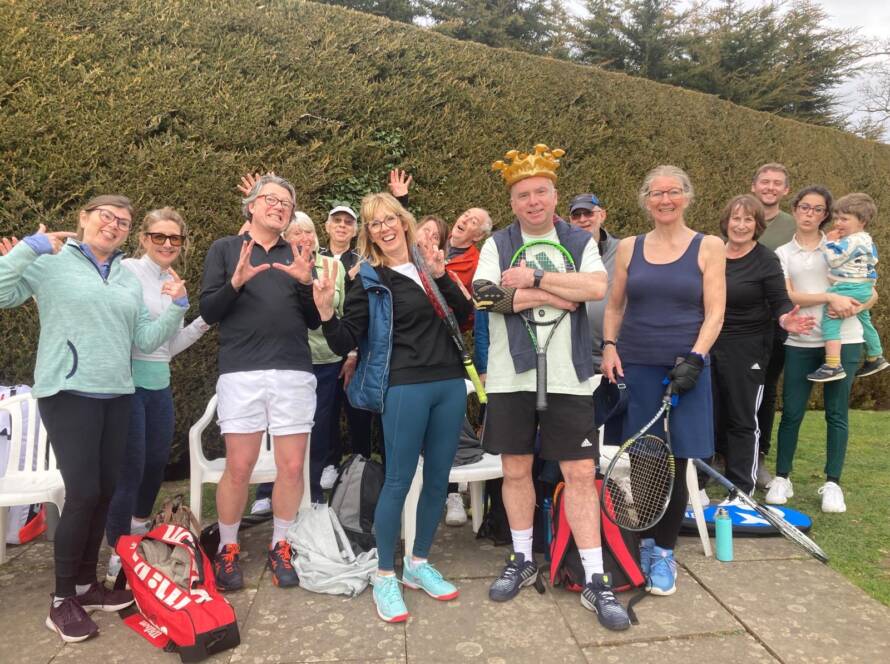 Group of players posing together after a friendly tournament
