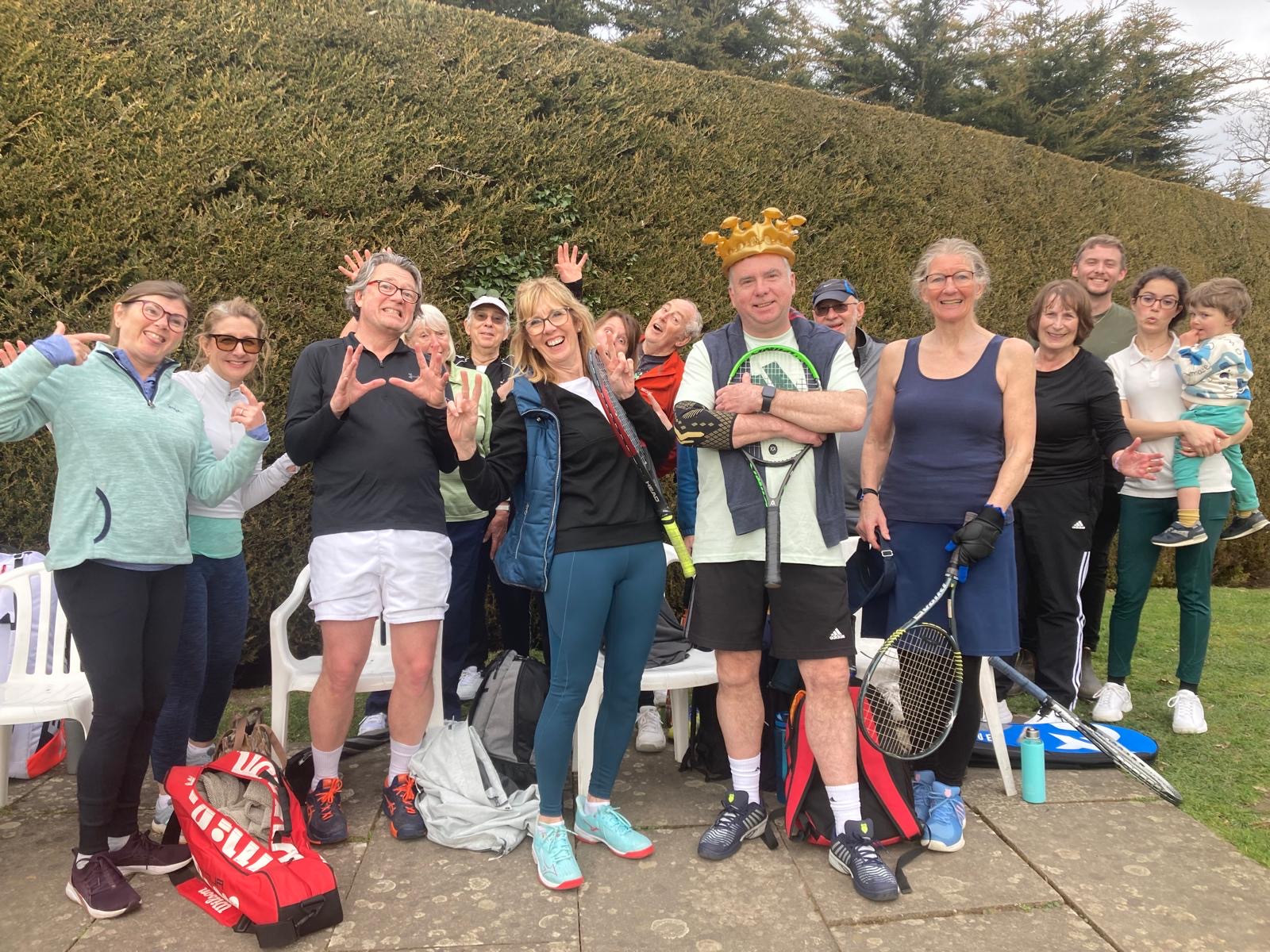 Group of players posing together after a friendly tournament