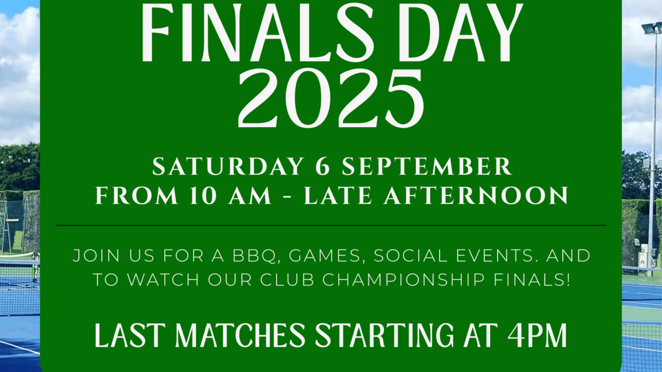 Poster promoting Finals Day 2025 at EBTC