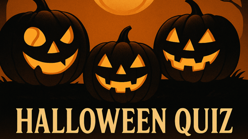 Poster promoting the club's Halloween Quiz on 31 October